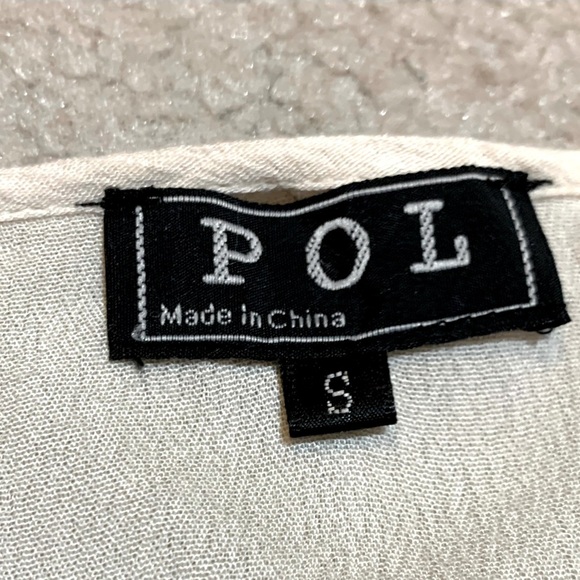 POL Cream Kimono Duster Open Front Lace Detail Women Size Small - Picture 5 of 6